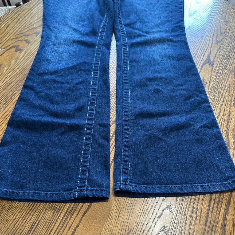APT9 women’s 16 curvy boot cut stretch jeans dark wash with embellished pockets - Picture 10 of 12